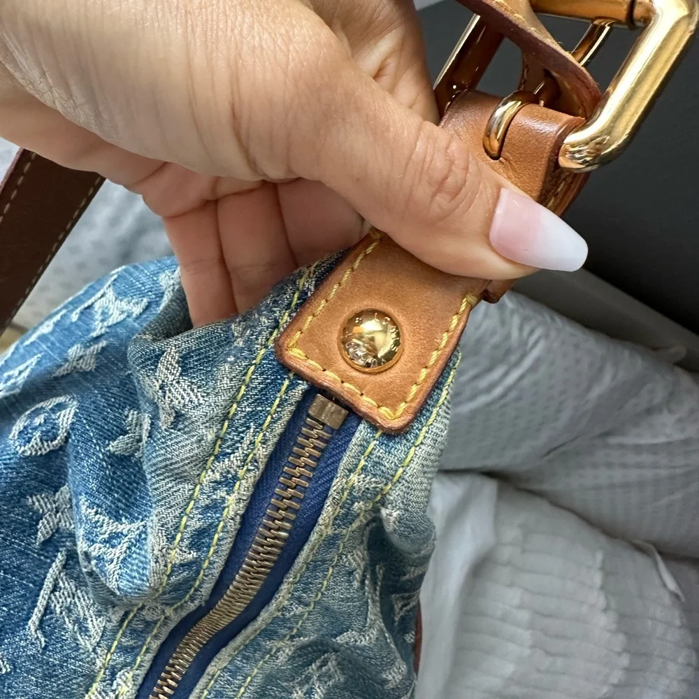 Louis Vuitton Denim Baggy GM Hobo Shoulder Bag